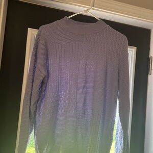 Alfred Dunner Purple Cowl Neck Sweater